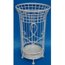 鍛鐵傘桶 白色圓形 (y14584 傢俱系列-垃圾桶.傘桶.洗衣籃.衣帽架)